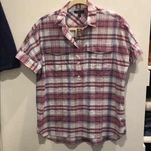 JCrew plaid popover shirt